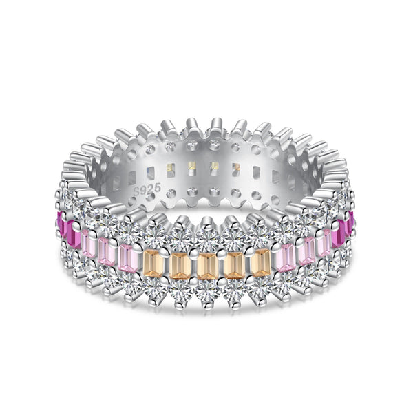 <oriell> Verzierter bunter Radiant Cut Tagesring</oriell>