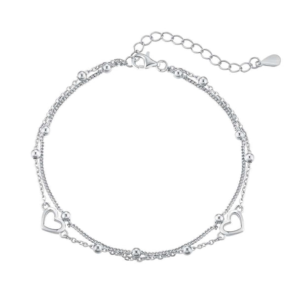 <oriell> Zierliches doppellagiges Love Heart Armband</oriell>