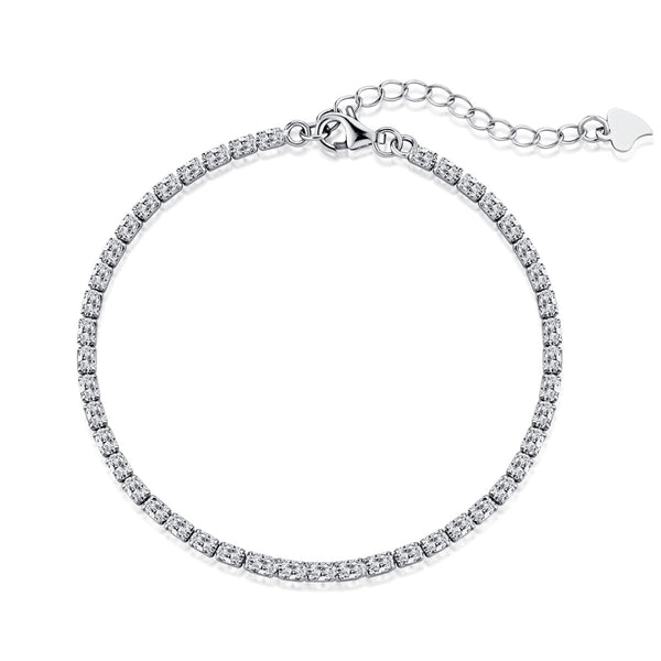 <oriell> Elegantes Smaragdschliff-Tagesarmband</oriell>