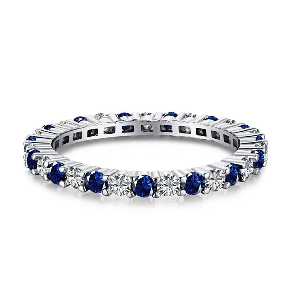 <oriell> Exquisiter farbenfroher Tennisring im Rundschliff</oriell>