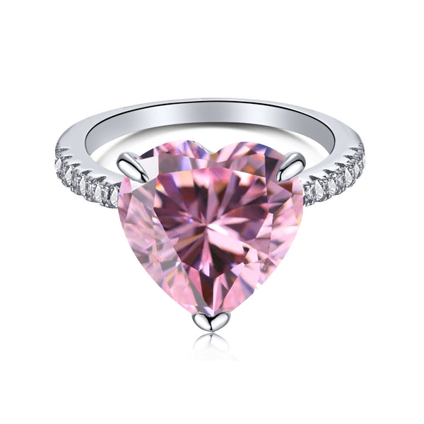 <oriell> 6,0 Karat luxuriöser funkelnder romantischer Liebesring im Herzschliff</oriell>
