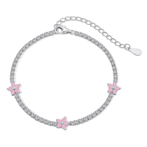 <oriell> Funkelndes Tennisarmband in Blumenform</oriell>