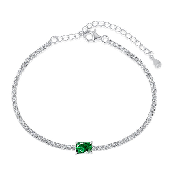 <oriell> 1,0 Karat einzigartiges Bankettarmband im Smaragdschliff</oriell>