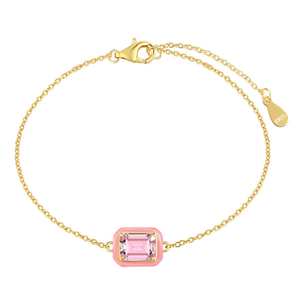 <oriell> 2,0 Karat funkelndes buntes Smaragdschliff-Tagesarmband</oriell>