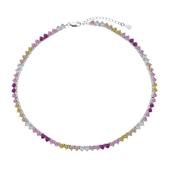 <oriell> Funkelnde bunte Vollherz-Tenniskette</oriell>