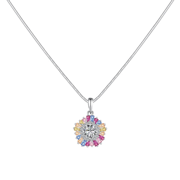 <oriell> Charmante Blume Bunte Halskette</oriell>