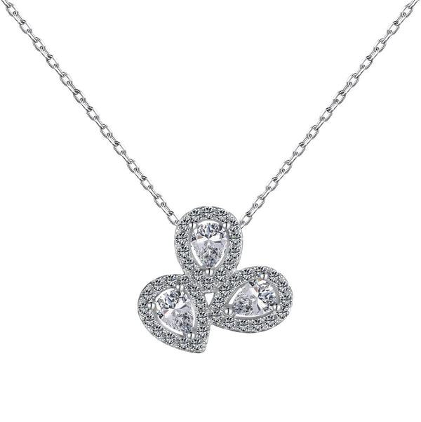 <oriell>Elegante Halskette in Blütenform mit Birnenschliff</oriell>