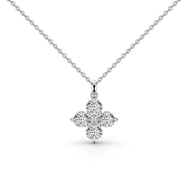 <oriell> Halskette mit vierblättrigem Kleeblatt und achtzackigem Stern</oriell>