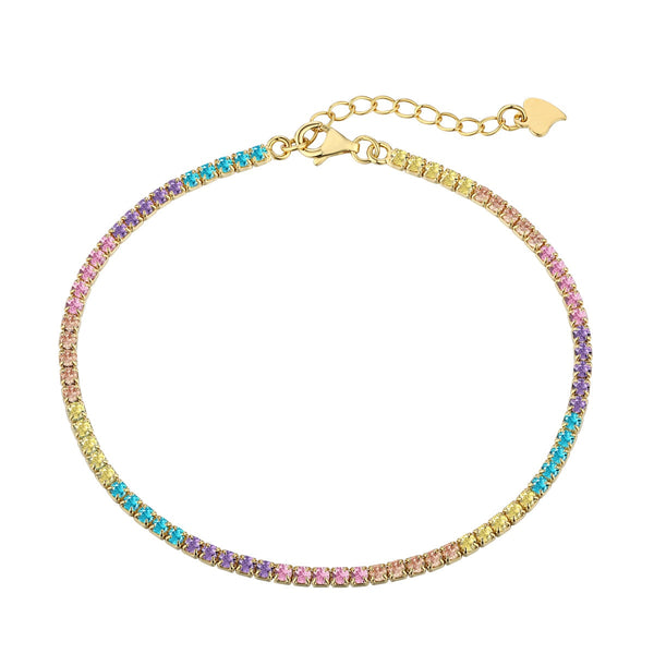 <oriell> Schillerndes buntes Armband im Rundschliff für den Alltag</oriell>