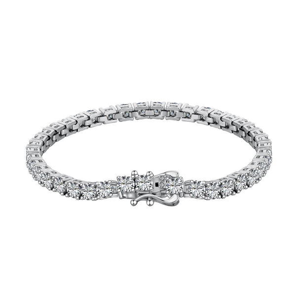 <oriell> Luxuriöses, verziertes Tennisarmband im Rundschliff</oriell>