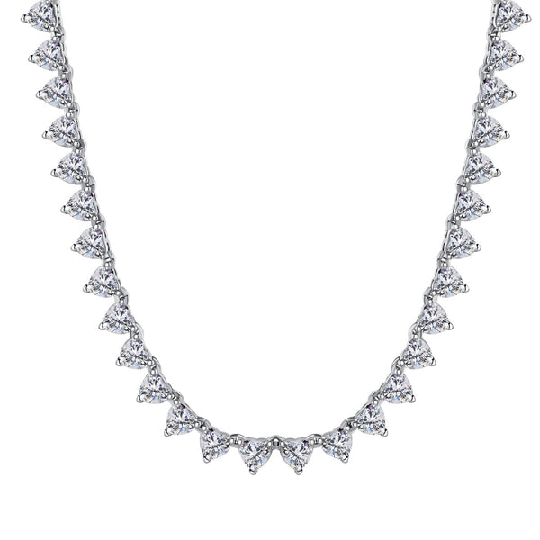 <oriell> Verzierte Tenniskette mit Herzschliff</oriell>