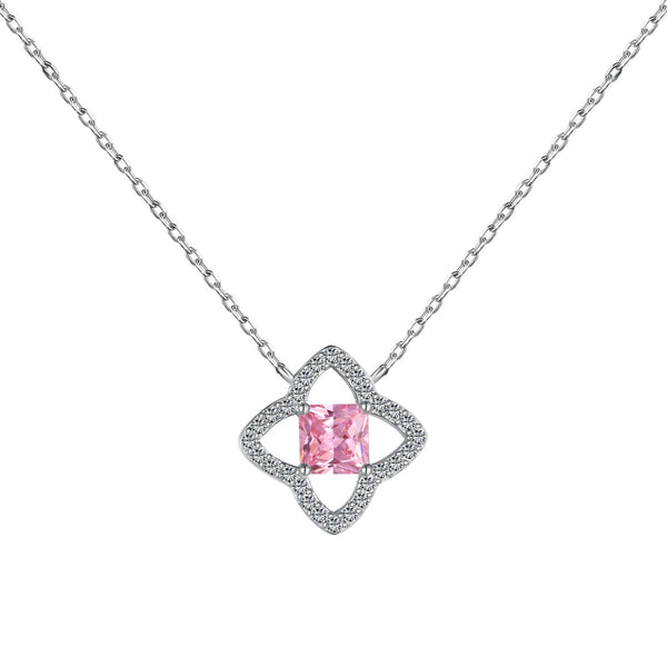 <oriell> Exquisite Halskette im Prinzessschliff in Blumenform</oriell>