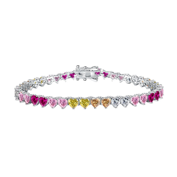 <oriell> Luxuriöses buntes romantisches Herzform-Liebhaberarmband</oriell>