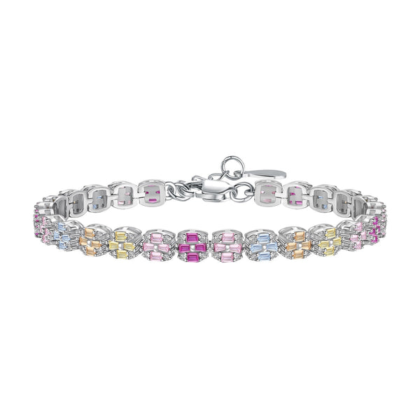 <oriell> Zartes buntes Smaragdschliff-Tagesarmband</oriell>