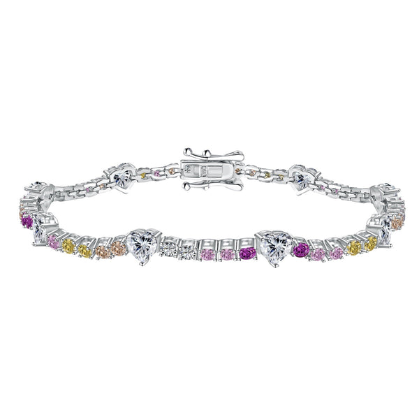 <oriell> Romantisches Armband für Liebhaber in Herzform mit Rundschliff</oriell>