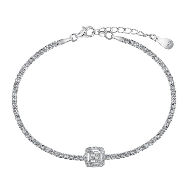 <oriell> Luxuriöses, schillerndes Bankettarmband in quadratischer Form</oriell>