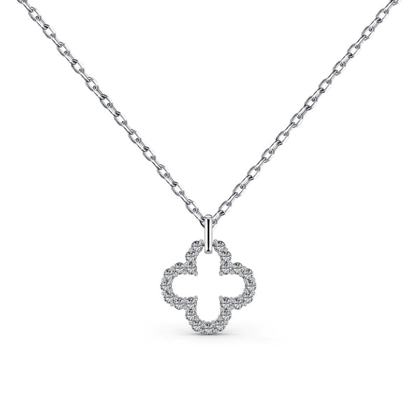 <oriell> Exquisite Halskette mit vierblättrigem Kleeblatt-Hohldesign</oriell>